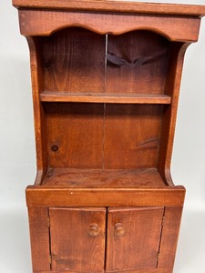 Vintage Wooden Childs Primitive Hutch Cupboard