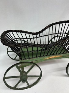 Antique Wicker Baby Doll Buggy Carriage