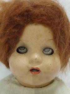 Antique Composition BABY DOLL for Repurpose TLC 22 12 tall Sleepy Eyes Cryer