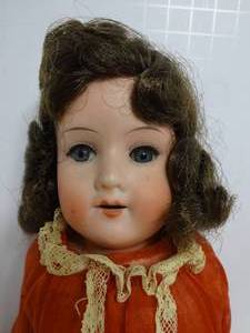 Antique German Leather Bru-Body Doll Armand Marseille 370 A.M. 50 Made In Germany 16 inches