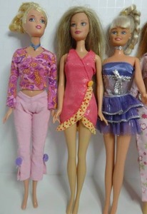 Lot of 6 Modern BARBIE DOLLS Fancy Dressed