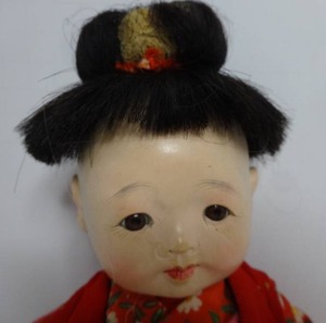 Prewar composition doll Ichimatsu jointed glass eyes