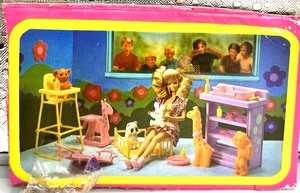 Vintage 1989 ANIMAL LOVIN BARBIE NURSERY Set