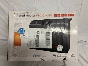 lot 70 image: Heat Storm Phoenix 1500-Watt Wi-Fi Infrared Wall-Mounted Space Heater - Black