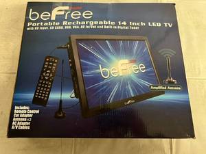 lot 78 image: beFree Portable Rechargeable 14in LED TV - Blue
