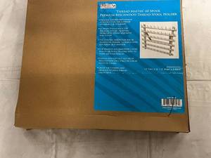 lot 80 image: Thread Master 60 Spool Premium Beechwood Thread Spool Holder