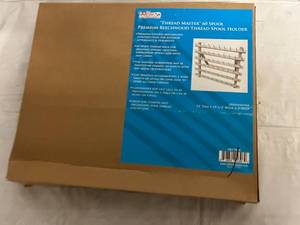 lot 83 image: Thread Master 60 Spool Premium Beechwood Thread Spool Holder
