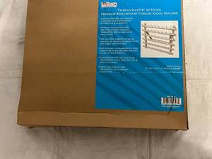 lot 84 image: Thread Master 60 Spool Premium Beechwood Thread Spool Holder