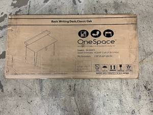 lot 119 image: OneSpace Basic Writing Desk - Classic Oak