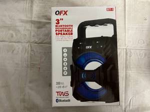 lot 137 image: QFX 3 Bluetooth Rechargeable Portable Speaker