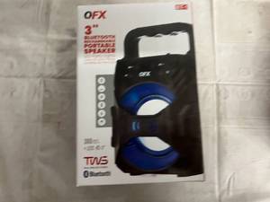 lot 140 image: QFX 3 Bluetooth Rechargeable Portable Speaker