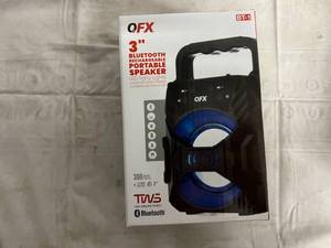 lot 141 image: QFX 3 Bluetooth Rechargeable Portable Speaker