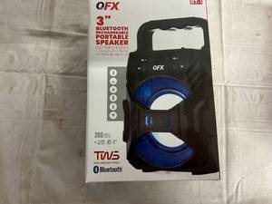 lot 142 image: QFX 3 Bluetooth Rechargeable Portable Speaker