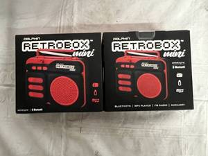 lot 155 image: 2 Dolphin Retrobox Mini Bluetooth Speaker - Red