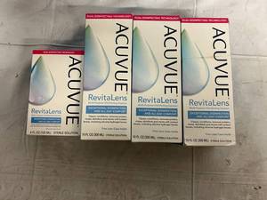 lot 215 image: 4 Packs of Acuvue RevitaLens Multi-Purpose Disinfecting Solution