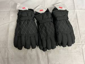 lot 256 image: 3 Pairs of 3M Thinsulate Gloves - Womens ML - Black