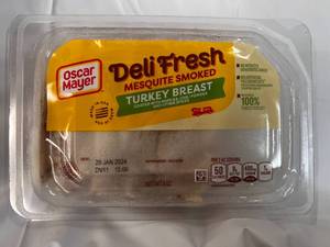 A. 8x8oz pkgs Oscar Meyer Deli Fresh Mesquite Smoked Turkey Breast-1282024