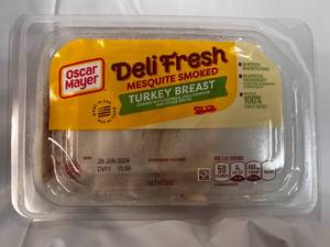 A. 8x8oz pkgs Oscar Meyer Deli Fresh Mesquite Smoked Turkey Breast-1282024