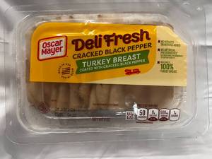 A. 8x8oz pkgs Oscar Meyer Deli Fresh Cracked Black Pepper Turkey Breast-1282024