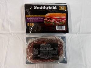 A. 2x 1 lb Smithfield Black Forest Thinly Slice Ham