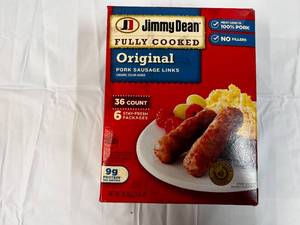 L. 36 Count Package Jimmy Dean Fully Cooked Pork Sausage Links