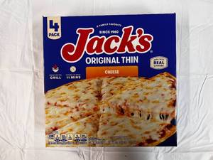 L. 4Pack Jacks Orginal Thin Cheese Pizza