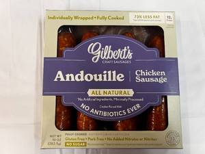 L. 10x 10oz Packages Gilberts Andouille Chicken Sausages