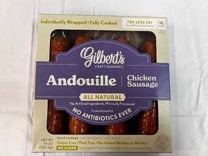 L. 10x 10oz Packages Gilberts Andouille Chicken Sausages