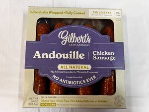 L. 10x 10oz Packages Gilberts Andouille Chicken Sausages