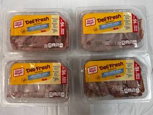 E. 4x 16oz Family Size Oscar Meyer Deli Fresh Smoked Uncured Ham
