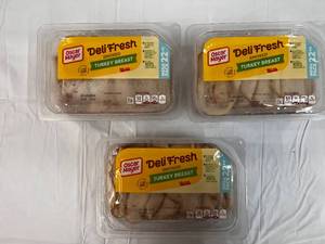 E. 3x 22oz Mega Pack Oscar Meyer Deli Fresh Smoked Turkey Breast