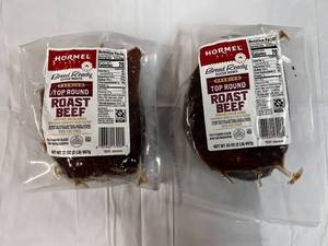 E.2x 2lb Hormel Premium Top Round Sliced  Roast Beef