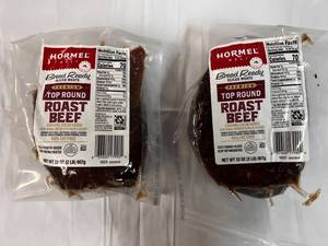 E.2x 2lb Hormel Premium Top Round Sliced  Roast Beef