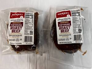 E.2x 2lb Hormel Premium Top Round Sliced  Roast Beef