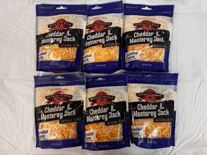 F. 6x 8oz Weyauwega Cheddar & Monterey Jack Shredded Cheese