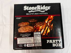 D. 1 Party Pack (20ct) Mushroom & Swiss Bratwurst Patties 5lbs