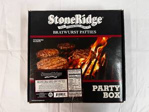 D. 1 Party Pack (20ct) Mushroom & Swiss Bratwurst Patties 5lbs