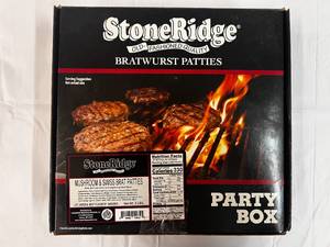 D. 1 Party Pack (20ct) Mushroom & Swiss Bratwurst Patties 5lbs