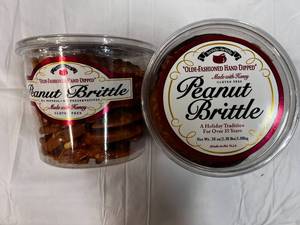 2x 38oz Tubs Olde-Fashioned Hand Dipped Peanut Brittle