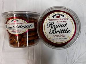 2x 38oz Tubs Olde-Fashioned Hand Dipped Peanut Brittle