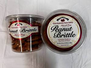 2x 38oz Tubs Olde-Fashioned Hand Dipped Peanut Brittle