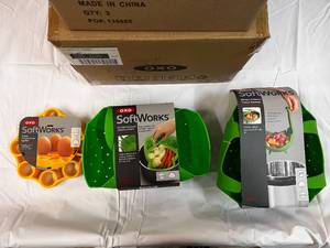 7 Piece OXO Softworks Silicone Steamers, Egg Racks