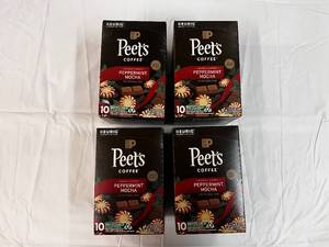 4x 10ct Kcups Peets Peppermint Mocha Coffee
