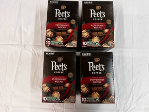 4x 10ct Kcups Peets Peppermint Mocha Coffee