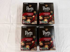 4x 10ct Kcups Peets Peppermint Mocha Coffee