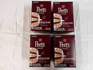 4x 10ct Kcups Peets Holiday Blend Coffee