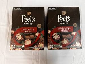 2x 22ct Kcups Peets Peppermint Mocha Coffee
