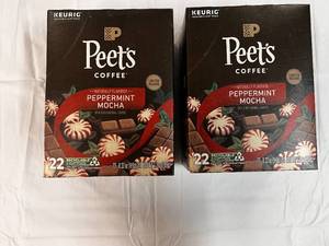 2x 22ct Kcups Peets Peppermint Mocha Coffee