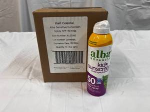 6x 6oz Alba Kids Sunscreen SPF 50-Clear Spray-32024