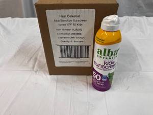 6x 6oz Alba Kids Sunscreen SPF 50-Clear Spray-32024